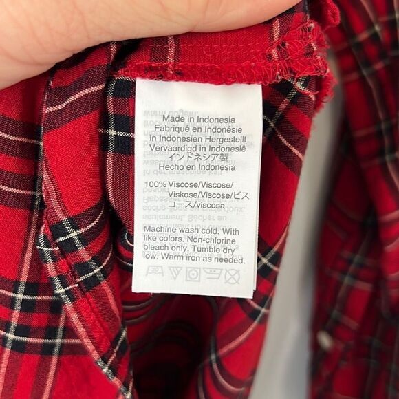 Madewell Women’s Oversized Ex-Boyfriend Shirt in Tartan Plaid Size Small - Picture 11 of 15